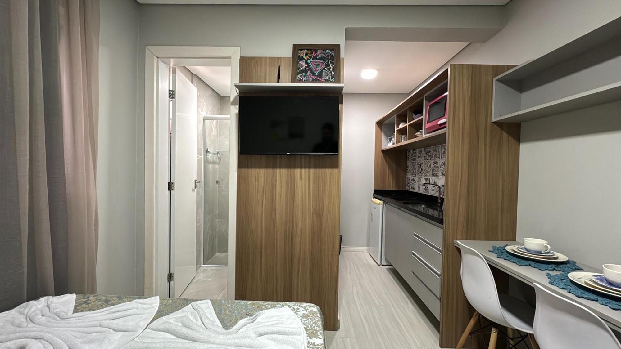 09- Studio Lindamente Decorado! Ideal Para Casal!!! クリチバ エクステリア 写真